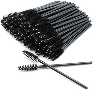 AIBAOBAO 100 pièces Brosses à cils, noirs brosse extension cils jetables kit, goupillon cils, outil de maquillage mascara brosse à sourcils applicateur pour extension de cils applicateur de sourcils
