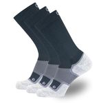 OrthoSleeve Diabetic & Neuropathy Socks (3 Pack), Black Crew, X-Large