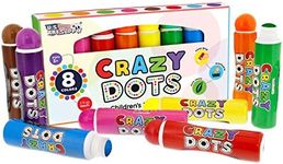 U.S. Art Supply 8 Color Crazy Dots 