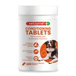 Vetzyme Once A Day Conditioning Tablets for Dogs (240 Tablets) - With B Complex Vitamins to Promote Fitness and Support a Healthy Immune System