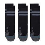 Stance Run Light 3 Pack Crew Socks in Black