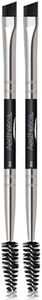 Aesthetica Pro Series Double Ended Brow Brush - Duo Design Allows for Precision Application of Brow Powders, Waxes and Gels and Evenly Blends Product for a Natural Look - 100% Vegan and Cruelty Free