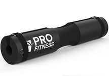 ProFitness Barbell Pad Squat Pad- Shoulder Support for Squats, Lunges & Hip Thrusts - For Olympic or Standard Bars (Jet Black)