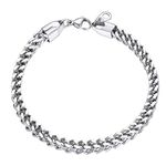 U7 Mens Wrist Bracelets Jewellery for Women Cool Cuban Chain Bracelet Men