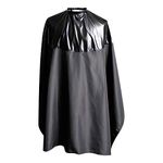 SMARTHAIR Professional Salon Cape Polyester Haircut Apron Shampoo & Chemical Resistant Haircut Cape,54'x62',Black,C007011C-B