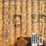 FULEN LED String Lights Bedroom Decorations, Fairy Lights Teens for Aesthetic Room Decor, 66ft 200LED Twinkle Lights USB Powered, Holidays Indoor Decor,Warm White