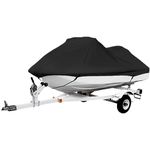 North East Harbor Black Trailerable PWC Personal Watercraft Cover Covers Fits 2-3 Seat Or 127"-135" Length for Waverunner, Sea Doo, Jet Ski, Polaris, Yamaha, Kawasaki Covers