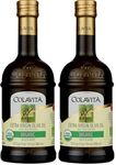 Colavita Organic Extra Virgin Olive Oil, Glass Bottle, 500 milliliters [packing may vary] (Pack of 2)