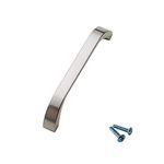 OHOME 10 Pack Brushed Nickel Kitchen Cupboard Handles Drawer Handles Cabinet Handles Pulls, 96mm Hole Centers/106mm Long, Silver