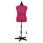 Sewing Online Adjustable Dressmakers Dummy, Celine Standard in Fuchsia Fabric with Hem Marker, Dress Form Sizes - Pin, Measure, Fit and Display your Clothes on this Tailors Dummy - FG972