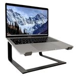 TARKAN Laptop Stand for Desk, Heavy Metal Riser Stable Height Elevator with Air Flow for 13-17 Inch Laptops (Black)