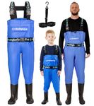 DaddyGoFish Chest Waders for Kids and Adults, Fishing and Hunting Waders with a Pocket and a Wader Hanger