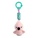 Bright Starts Chime Along Friends On-the-Go Take-Along Toy - Flamingo, Ages Newborn +