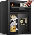 2.6 Cubic Fireproof Depository Safe with Drop Slot, Electronic Anti-Theft Drop Safe for Business with Programmable Numeric Keypad Lock and Spare Keys, Cash Drop Safe Box for Office Home Retail Store