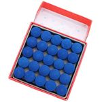 Navani Billiard Snooker Pool Cue Tip, 10mm Size, Made of Leather, Medium Hardness, Blue - 50 Pcs