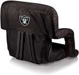 PICNIC TIME Black Las Vegas Raiders Ventura Seat Portable Recliner Chair