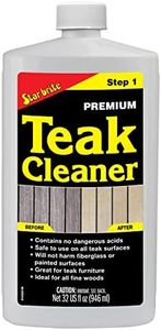 STAR BRITE Premium Outdoor Teak Cleaner - Restore, Renew & Refresh Weathered Gray Teak and Other Fine Woods - Teak Oil & Sealer Compatible - No Sanding Needed - 32 Ounce (081432)