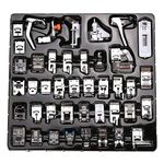 BUDDE 42pcs Domestic Sewing Machine Presser Feet Set for Brother, Babylock, Singer, Janome, Elna, Toyota, New Home, Simplicity, Necchi, Kenmore, and White Low Shank Sewing Machines