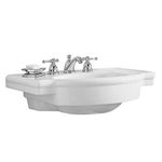 American Standard 0282.008.020 Retrospect Pedestal Console Sink Top with 8-Inch Faucet Spacing, White