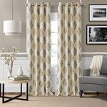 Elrene Home Fashions Room Darkening Grommet Linen Single Panel Window Curtain Drape, 52"x95" (1, Natural