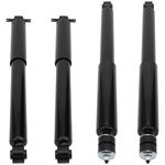DRIVESTAR Front and Rear Shock Absorbers 2007-2017 for Jeep Wrangler, 2018 Wrangler JK 4 Complete Shock Absorber Assembly 2008 2009 2010 2011 2012 2013 2014 2015 2016 Replacement