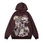 COOLMONAR Womens Carton Graphic Hoodie Streetwear Print Causal Loose Oversized Pullover Hooded Sweatshirts, Y2k Hoodie1, X-Large