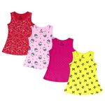 CLAP Baby Girl Midi Dress (Pack Of 4), Multicolor