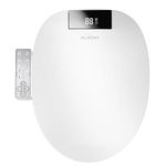 WLJBIDET Toilet Bidet Seat, Instant Warm Water, Self-Cleaning Nozzle, Multiple Spraying Modes, Electric Heated Seat, Warm Air Drying, Soft Closed Lid, Display Screen, Requires Electricity, Round