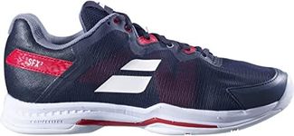 Babolat SFX 3 Men's All Court Tennis Shoes, Black/Poppy Red (US Men's Size 8.5)