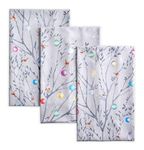 Maison d' Hermine Fairy Christmas 100% Cotton Set of 3 Multi-Purpose Kitchen Towel Soft Absorbent Dish Towels Tea Towels Bar Towels Spring/Summer (50cm x 70cm)