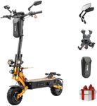 Yume X11 Electric Scooter C-Shaped Absorber 31.5AH Li Battery 60V 5600W Dual Motors up to 50 MPH 60 Miles Hydraulic Brake 11" Off Road Tubeless Tire with Steering Damper 440lbs Max Loading, Golden