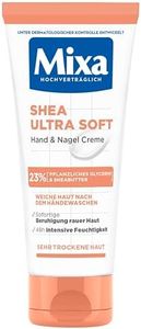 Mixa Shea Ultra Soft Hand & Nagelcreme - pflegender Handbalsam für trockene, rissige und raue Hände, Schutz & intensive Pflege mit Glycerin und Sheabutter, 100 ml