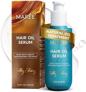 MAREE Hair Oil for Frizzy Hair with Argan Oil, Keratin & Biotin – Hair Serum for Dry and Curly Hair Gloss – Frizz Control Hair Care Products for Women – Aceite Para el Cabello – Keratin Hair Treatment