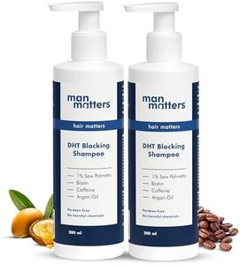 Man Matters Double DHT Blocking Anti Hair Fall Shampoo With Saw Palmetto, Caffeine, Biotin & Argan Oil, Therapeutic Grade & Dermatologically Formulated (Pack Of 2)