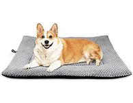 Onarway Dog Bed Mat Medium: Washable Fluffy Dog Bed Cushion for Cats Puppies - M 76x54cm Sherpa Dog Crate Mattress for Medium Pets Grey