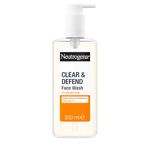 Neutrogena Clear & Defend Face Wash (1x 200ml), Oil-Free Facial Cleanser for Spot-Prone Skin, Facial Wash with Purifying 2% Salicylic Acid to Help Prevent Breakouts for Smoother, Clearer Skin