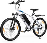 VARUN 24"/26" Electric Bike with 36V/48V Removable Battery, 250W Motor, E-Bike with 1/21 Speed Gear, 4+1 Riding Modes, Range Up to 50/70KM, Electric Mountain Bike for Adult