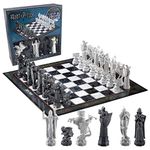 The Noble Collection Harry Potter Wizard Chess Set - 32 Detailed Playing Pieces - Officially Licensed Harry Potter Film Set Movie Props Toys Gifts