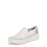 Vionic Women's Platform Trainers Slip on Kearney Shoes with Arch Support Wide Fit White