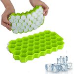 SAMEZONE Ice Cube Trays for Freezer Ice Cube Moulds Silicone Ice Trays Small Cubes for Whiskey Fridge Tray for Bar Ice Cube Tray Mould in Rubber ice Cube Tray Honeycomb (Multicolor - Pack of 3)