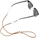 Pilotfish Leather Sunglasses Strap - Glasses Retainer Cord for Men or Women, Secure Chain Eyeglass or Sunglass Holder (Pelican)