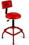 FreekyFit Shop Stool with Backrest,