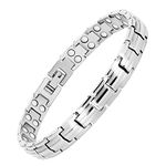 Jeracol Lymphatic Detox Magnetic Bracelets for Women,Titanium Steel Brazaletes with Ultra Strength Magnets,Adjustable Length with Sizing Tool