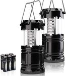 Battery Powered LED Lantern Lamp for Camping, Collapsible Emergency Light for Home Power Failure, Essential Supplies for Hurricane, Outage, Storm, Outdoor Survival Power by AA Batteries (Not Included)