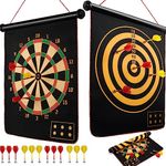 Magnetic Dart Board for Kids with Magnetic Darts 12pcs, Kids Outdoor Toys Games, Dart Board Games for Kids 4-8-10-12-13 14 15