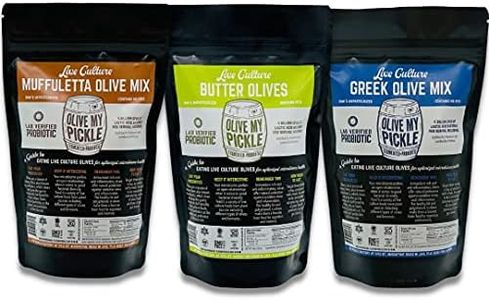 Olive My Pickle Fermented Mixed Olives Bundle - 48 oz | 3 Packs of Castelvetrano Olives Pitted, Greek Olives Mix, Muffuletta Olive Mix Live Culture & Probiotic Olives for Gut Health - 16 oz per bag
