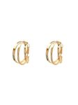 Yellow Chimes Hoop Earrings for Women Fashion Golden Hoops Earrings | Gold Plated Layered Hoop Bali Earrings for Girls | Birthday Gift for Girls & Women Anniversary Gift for Wife