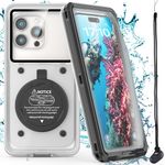 Nisso Waterproof Underwater Snorkeling Phone Case for iPhone 15/14/13/12/11 Pro Max Mini Xr/X/Xs/Samsung Galaxy Note10/9/8/S10/9/8 Ultra Plus Professional (Black, The Third Diving case)