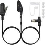 HELETUL Earpiece with Mic K2 Headphone Radio Headset for Kenwood Nexedge nx-200 nx-300 nx-5200 nx-3300 nx-5300 nx-5400 p-25 tk-3180 Viking vp-5430 Walkie Talkies