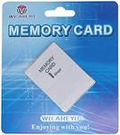 WICAREYO 1 MB Memory Card for PlayStation One PS1 Console 1 Mega Memory Card White